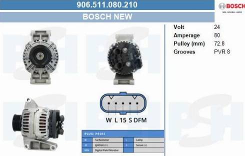 PSH 906.511.080.210 - Alternateur cwaw.fr