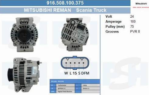 PSH 916.508.100.375 - Alternateur cwaw.fr