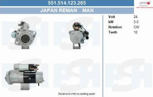 PSH 551.514.123.265 - Démarreur cwaw.fr