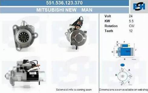 PSH 551.536.123.370 - Démarreur cwaw.fr