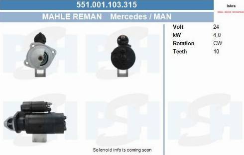 PSH 551.001.103.315 - Démarreur cwaw.fr