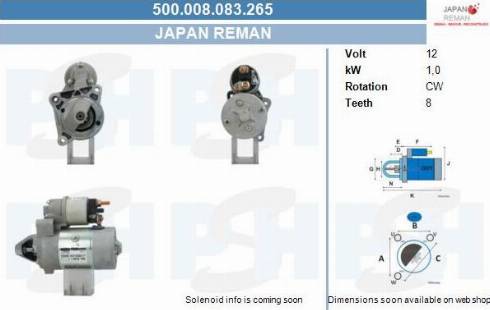 PSH 500.008.083.265 - Démarreur cwaw.fr