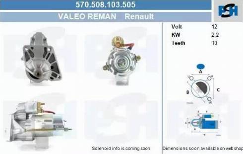 PSH 570.508.103.505 - Démarreur cwaw.fr