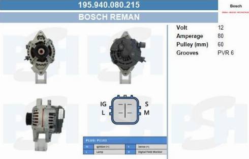 PSH 195.940.080.215 - Alternateur cwaw.fr