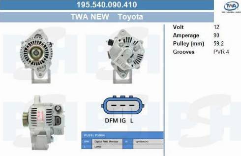 PSH 195.540.090.410 - Alternateur cwaw.fr