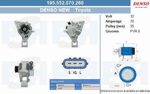 PSH 195.552.070.260 - Alternateur cwaw.fr