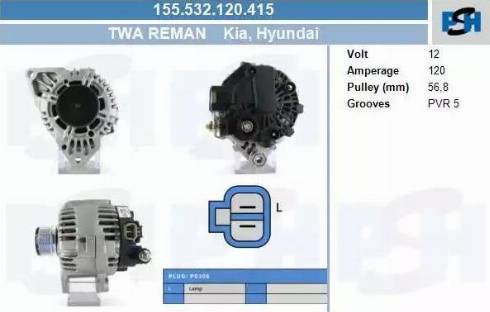 PSH 155.532.120.415 - Alternateur cwaw.fr