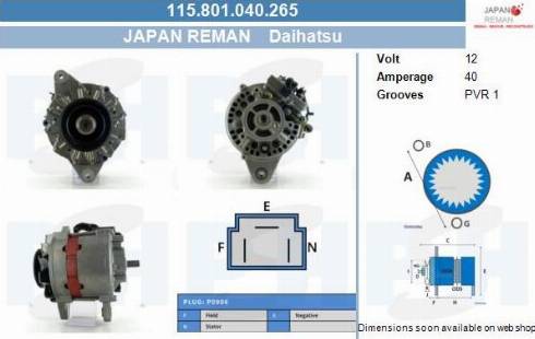 PSH 115.801.040.265 - Alternateur cwaw.fr