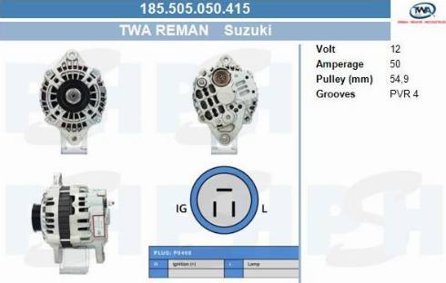 PSH 185.505.050.415 - Alternateur cwaw.fr