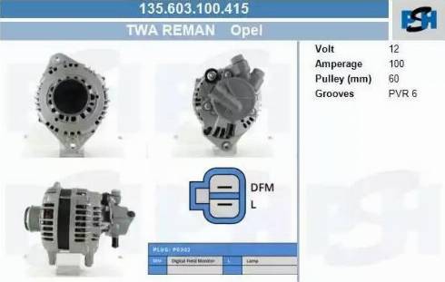 PSH 135.603.100.415 - Alternateur cwaw.fr