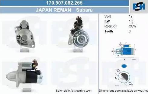 PSH 170.507.082.265 - Démarreur cwaw.fr