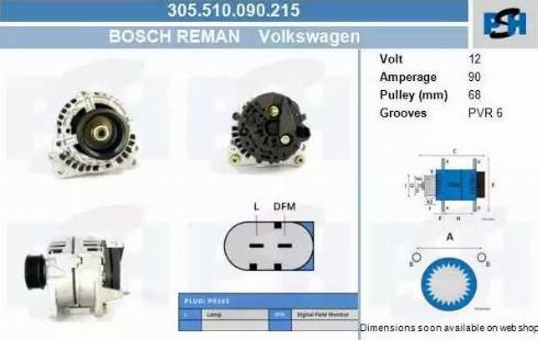 PSH 305.510.090.215 - Alternateur cwaw.fr