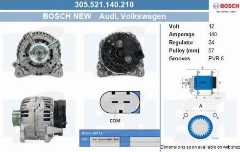 PSH 305.521.140.210 - Alternateur cwaw.fr