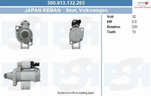 PSH 300.913.132.265 - Démarreur cwaw.fr