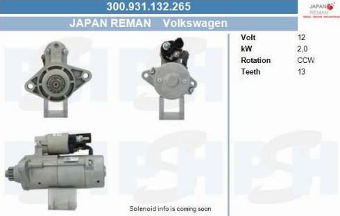 PSH 300.931.132.265 - Démarreur cwaw.fr