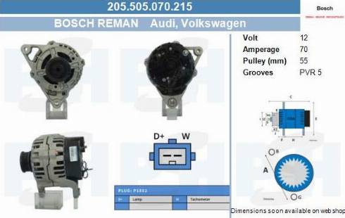 PSH 205.505.070.215 - Alternateur cwaw.fr