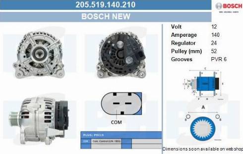 PSH 205.519.140.210 - Alternateur cwaw.fr