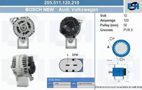 PSH 205.511.120.210 - Alternateur cwaw.fr