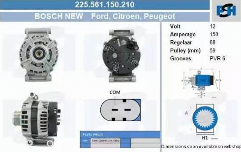 PSH 225.561.150.210 - Alternateur cwaw.fr