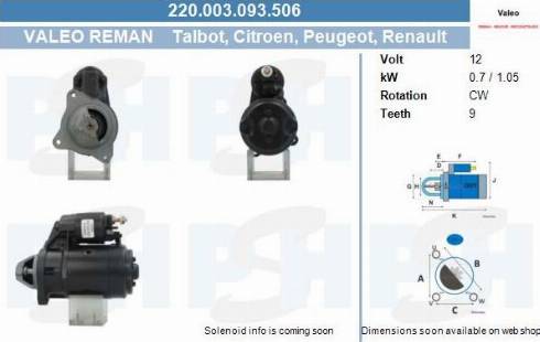 PSH 220.003.093.506 - Démarreur cwaw.fr