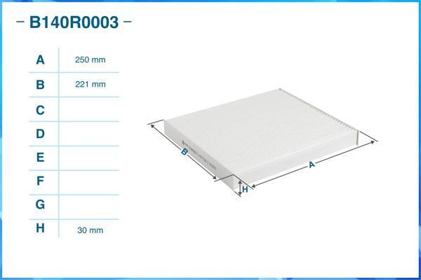 Cworks B140R0003 - Filtre, air de l'habitacle cwaw.fr