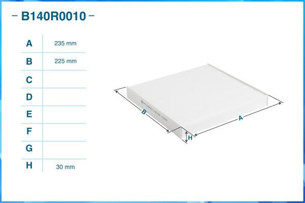 Cworks B140R0010 - Filtre, air de l'habitacle cwaw.fr