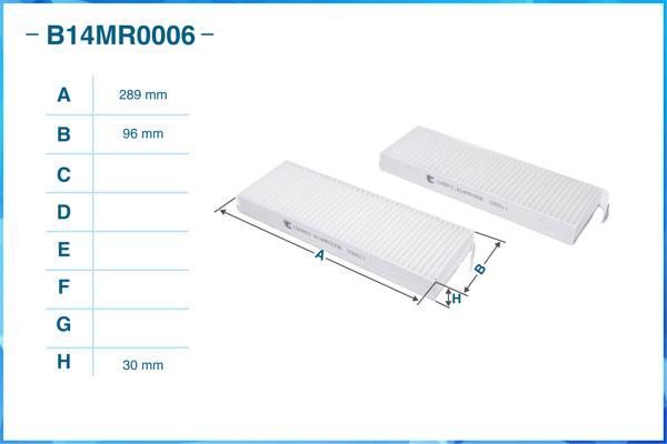 Cworks B14MR0006 - Filtre, air de l'habitacle cwaw.fr