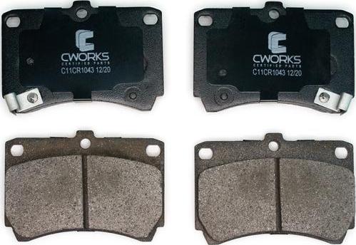 Cworks C11CR1043 - Kit de plaquettes de frein, frein à disque cwaw.fr