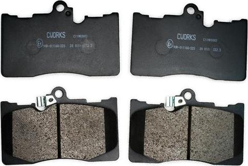 Cworks C11NR0003 - Kit de plaquettes de frein, frein à disque cwaw.fr