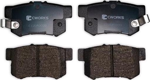 Cworks C12CR0033 - Kit de plaquettes de frein, frein à disque cwaw.fr