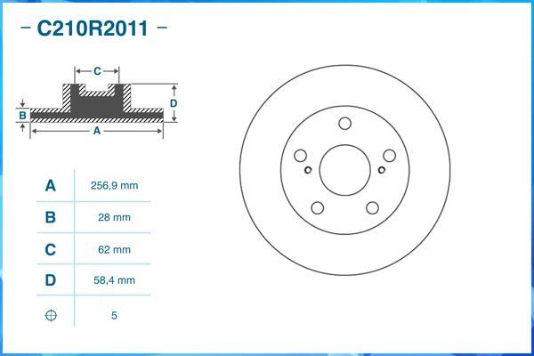 Cworks C210R2011 - Disque de frein cwaw.fr