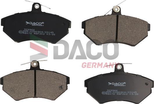 DACO Germany 329966 - Kit de plaquettes de frein, frein à disque cwaw.fr