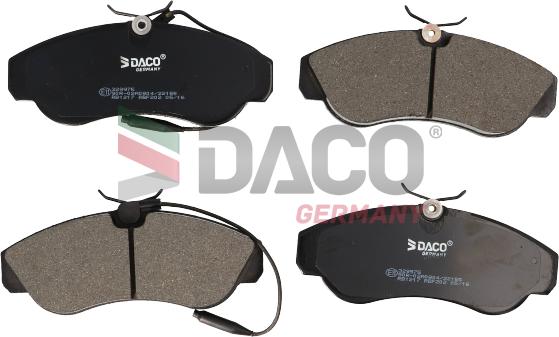 DACO Germany 329975 - Kit de plaquettes de frein, frein à disque cwaw.fr