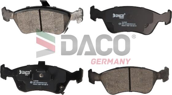 DACO Germany 324546 - Kit de plaquettes de frein, frein à disque cwaw.fr