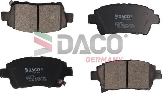 DACO Germany 324558 - Kit de plaquettes de frein, frein à disque cwaw.fr