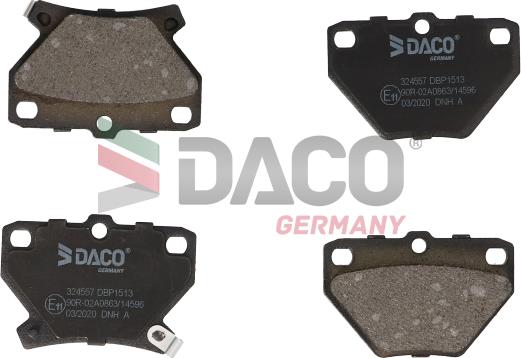 DACO Germany 324557 - Kit de plaquettes de frein, frein à disque cwaw.fr