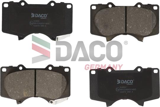 DACO Germany 324569 - Kit de plaquettes de frein, frein à disque cwaw.fr