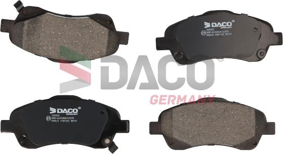 DACO Germany 324562 - Kit de plaquettes de frein, frein à disque cwaw.fr