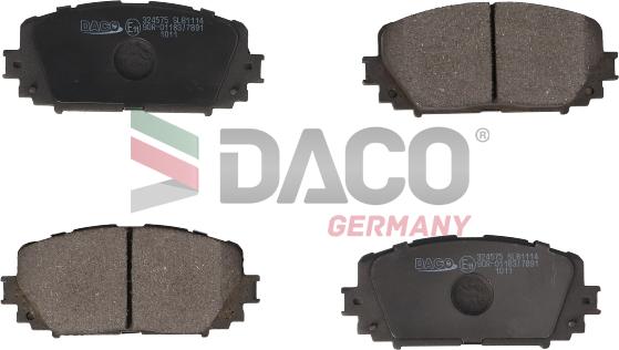 DACO Germany 324575 - Kit de plaquettes de frein, frein à disque cwaw.fr