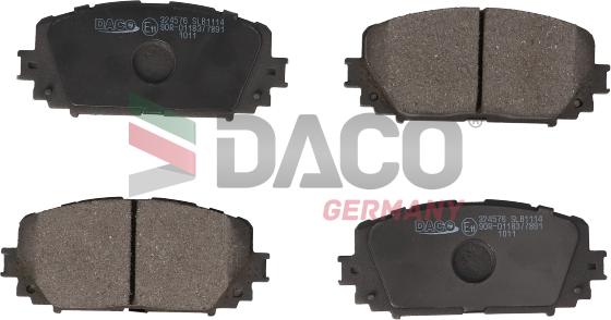 DACO Germany 324576 - Kit de plaquettes de frein, frein à disque cwaw.fr