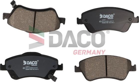 DACO Germany 324571 - Kit de plaquettes de frein, frein à disque cwaw.fr