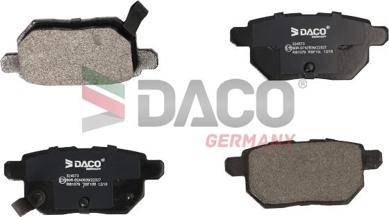 DACO Germany 324573 - Kit de plaquettes de frein, frein à disque cwaw.fr