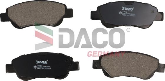 DACO Germany 324572 - Kit de plaquettes de frein, frein à disque cwaw.fr