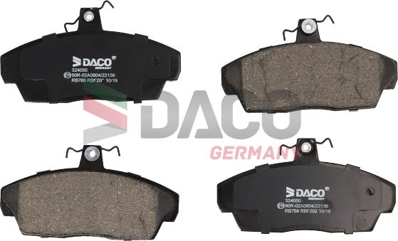 DACO Germany 324050 - Kit de plaquettes de frein, frein à disque cwaw.fr