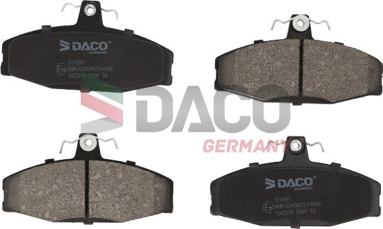 DACO Germany 324303 - Kit de plaquettes de frein, frein à disque cwaw.fr