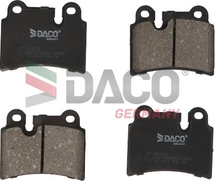 DACO Germany 324206 - Kit de plaquettes de frein, frein à disque cwaw.fr