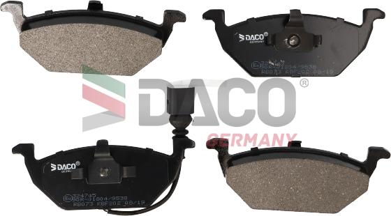 DACO Germany 324745 - Kit de plaquettes de frein, frein à disque cwaw.fr