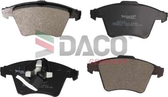 DACO Germany 324762 - Kit de plaquettes de frein, frein à disque cwaw.fr