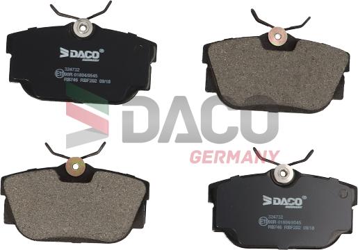 DACO Germany 324732 - Kit de plaquettes de frein, frein à disque cwaw.fr