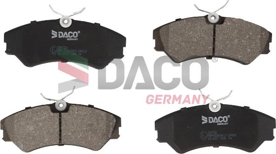 DACO Germany 324728 - Kit de plaquettes de frein, frein à disque cwaw.fr